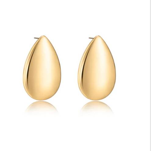 Ettika  Tear Drop Earrings 18K Plated Gold solid Statement Bubble Minimalist