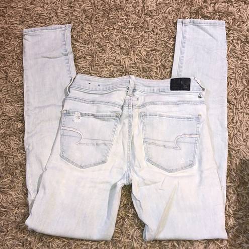 American Eagle  distressed skinny jeans size 4 light wash color holy jeans​​