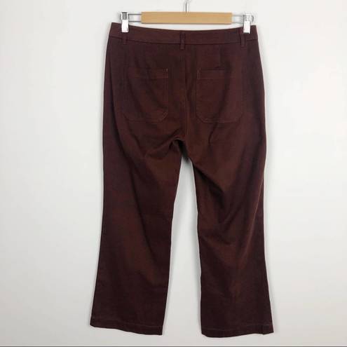 L.L.Bean New  Cargo hiking Crop Pants Maroon Size 2