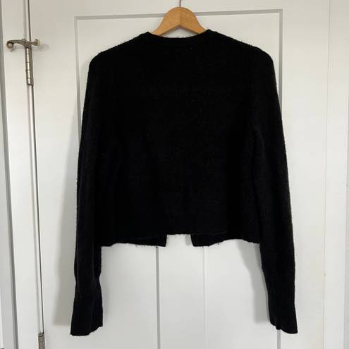 Boden USA Boden Jewel Button Fluffy Black Cardigan