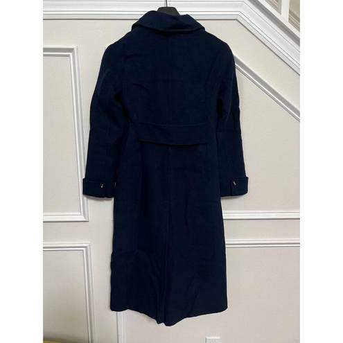 Max Mara Women's  Weekend Wool Double Breasted Coat Overcoat S Navy