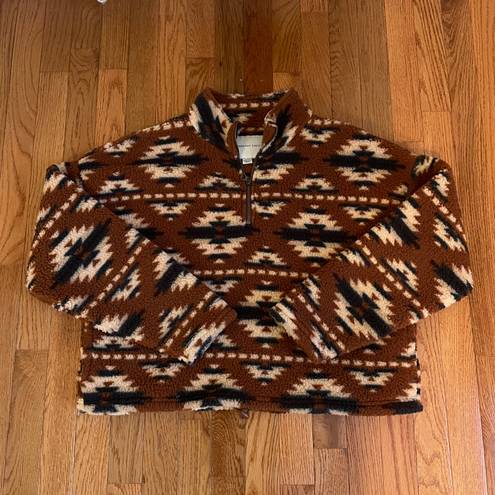 American Eagle cropped sherpa sweater