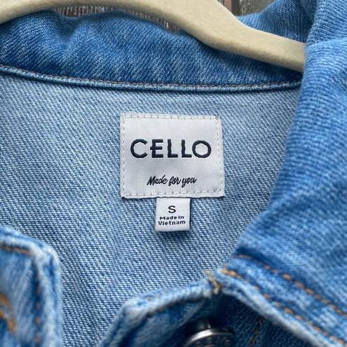 Cello  Ruffle Hem Denim Jean Jacket | S