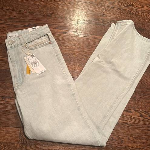 Mango  Cut Out High Rise Wide Leg Jeans NWT blogger favorite