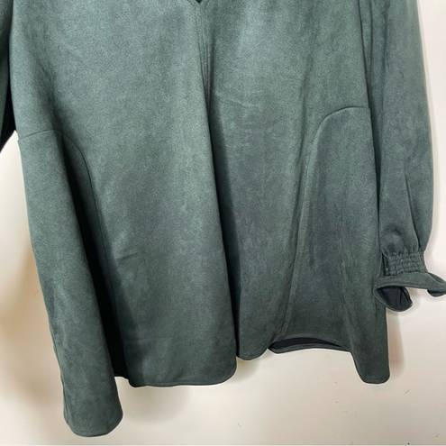 Tuckernuck  Green Suede Easton Blouse sz XXL