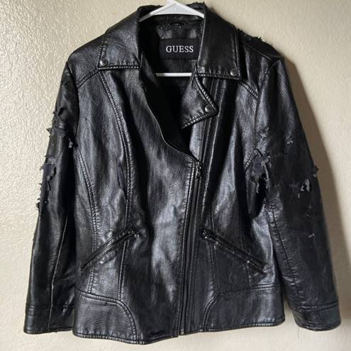 GUESS Black Leather Jacket