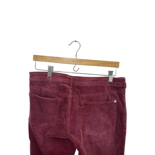 Pilcro  Anthropologie Icon Flare Corduroy Pants Women's 30 Burgundy Y2K