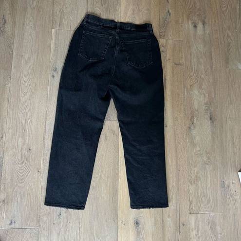 Abercrombie & Fitch  Women's Black Solid High Rise Dad Jeans Size 30/10