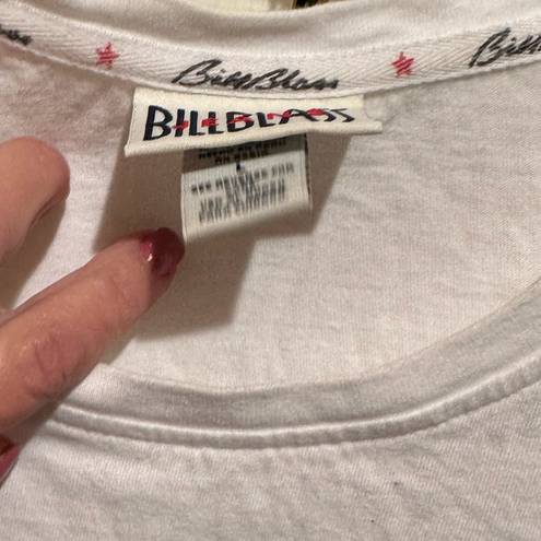 Bill Blass White  American flag tee. Large