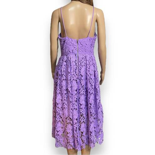 Donna Morgan Anthropologie  Renata Purple Lace Dress Sleeveless, Lined, Size US 8