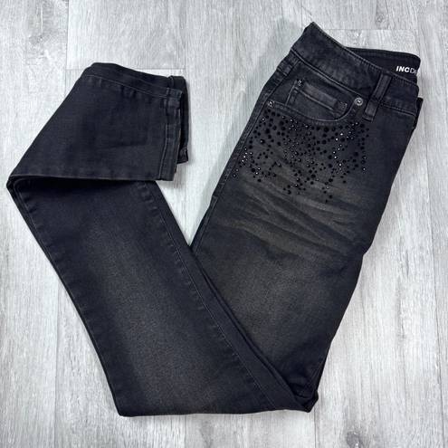 INC  Black Stone Studded Jeans 25