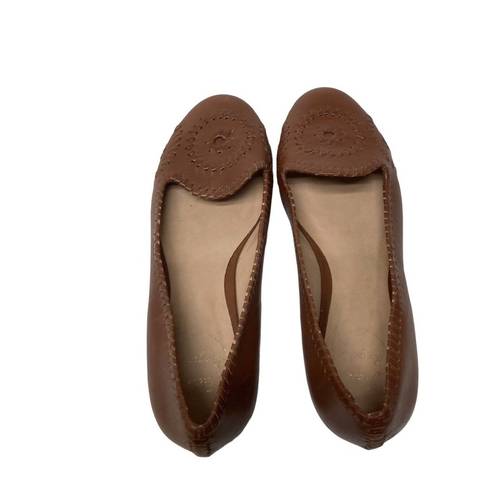 Jack Rogers  Brown Leather Sandals Slip On Ballet Casual Flats Women Size 6