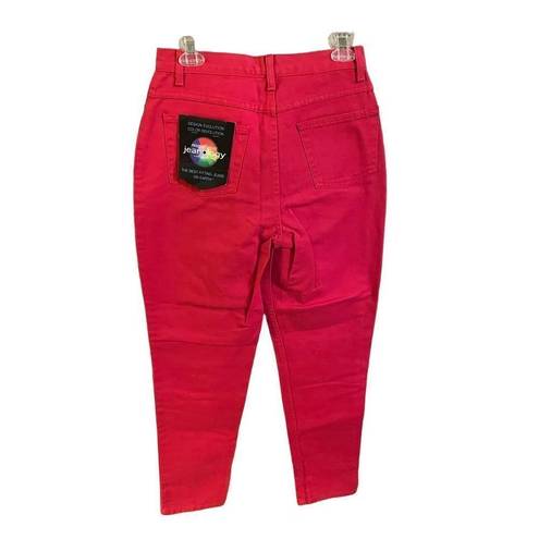 Newport News  Womens Jeans Skinny Mid Rise Red Size 10