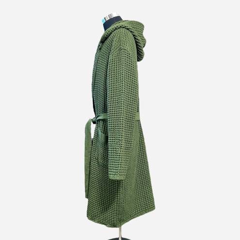 Lounge Onsen Unisex Green Supima Cotton Waffle Bath  Luxury Robe Sz L