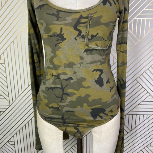 n:philanthropy  Boot Camouflage Print Bodysuit in Green Size US XS