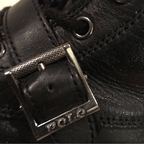 Polo Leather  Ralph Lauren Logo buckle Boots( UNISEX)