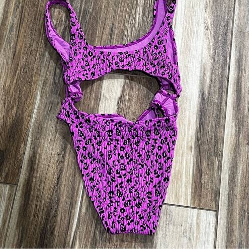 One Piece Purple animal print  swimsuit