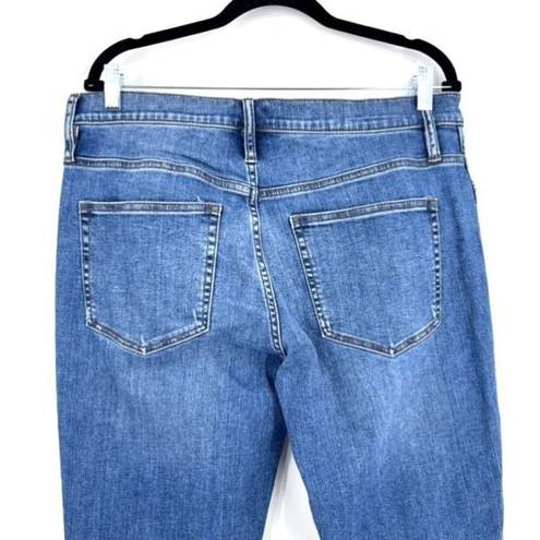 J.Crew  Women's Vintage Straight Jeans Distressed Ripped Medium Wash Size 32