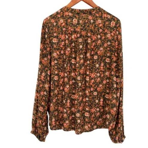 Treasure & Bond  Floral Print Long Sleeve Blouse Top