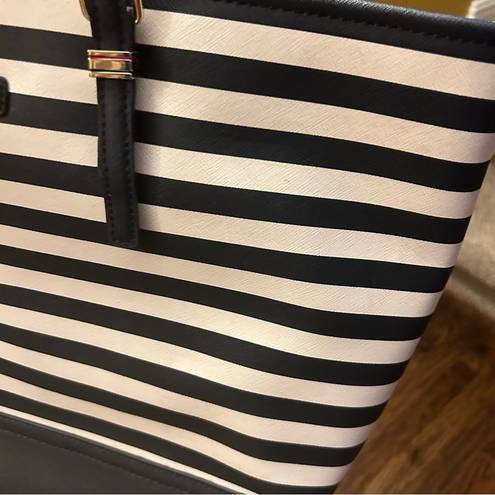 Tommy Hilfiger  navy striped oversized classic preppy carry-all tote bag