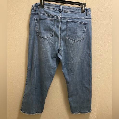 J.Jill  Denim Authentic Fit Straight Leg Cropped Jeans Size 10