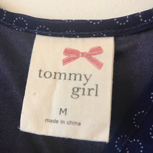 Tommy Hilfiger Tommy Girl Navy Indigo Peplum Tank Pattern Medium