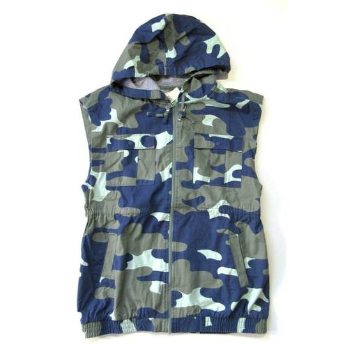 American Eagle NWT Offline Aerie  Cotton Cargo Vest in Camouflage Utility Hood S