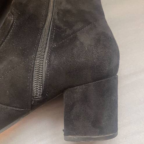 Unisa  Faux Suede Black Block Heeled Booties Size 9