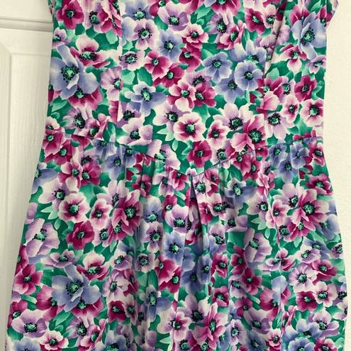 American Vintage  handmade floral sleeveless dress.