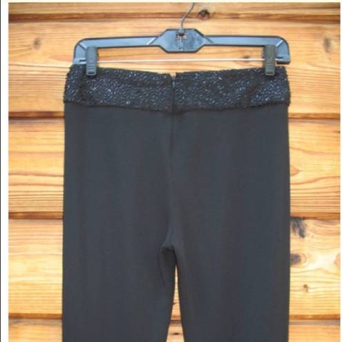 Laundry by Shelli Segal Black Flare Leg Knit Pants