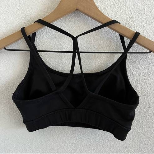 Splendid  Strappy Black Active Padded Sports Bra Pull On XS