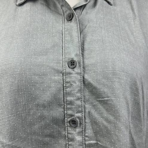 Coldwater Creek  pindot tencel dolman button down shirt size 14p