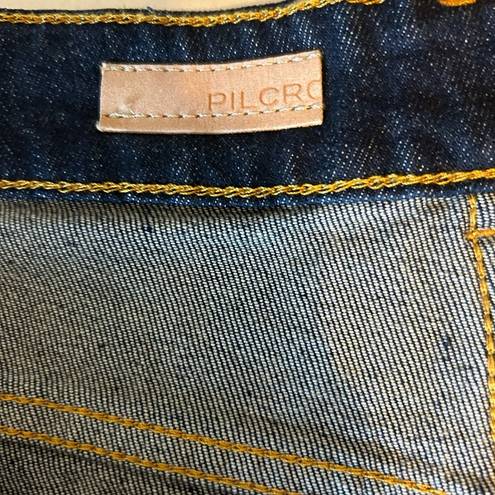 Pilcro  Anthropology split straight jeans size 32 dark wash