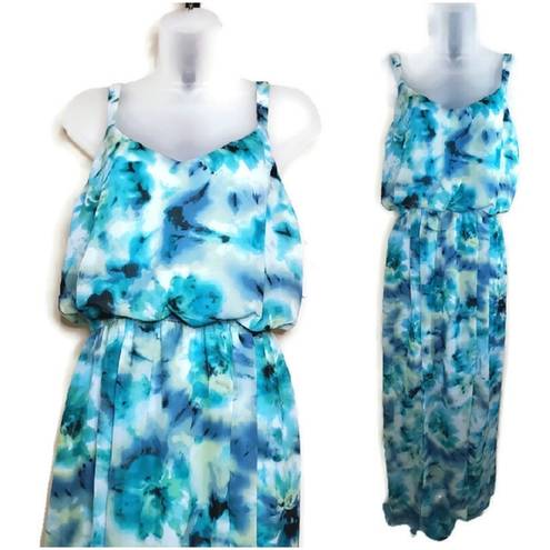 Emma & Michele  Blues Tie Dye Sleeveless Maxi S