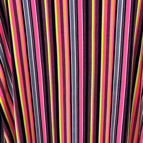 Brooks Bobbie  Multi-Color Knee Length Rainbow Striped T-Shirt Shift Dress XL