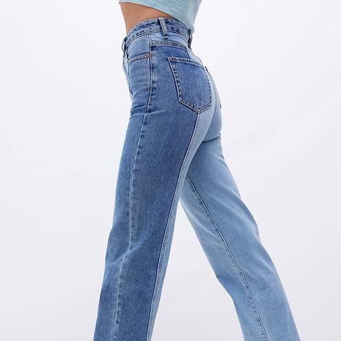 PacSun Size 22  Eco Two-Tone Color Block '90s Boyfriend Jeans Baggy Fit