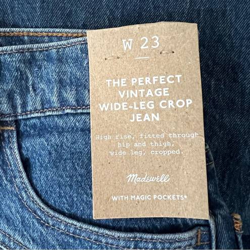 Madewell NEW NWT  The Perfect Vintage Wide-Leg Crop Jean Sonoma Wash Yoke Edition