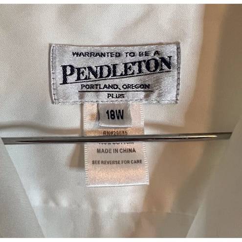 Pendleton  18W Crisp White Shirt, Excellent Condition.  No Flaws.