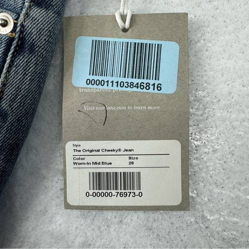 Everlane Size 28R The Original Cheeky Jeans In Mid Blue High Rise NEW TINY FLAW