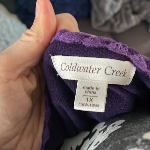 Coldwater Creek  Soft Warm Purple V-Neck Sweater Size 1X (16W - 18W)