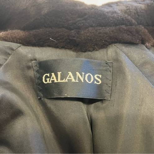 Onyx Galanos Black  Sheared Mink Fur Coat