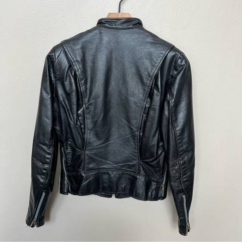 Brooks  Vintage 1980’s Leather Moto Bomber Jacket Size Small