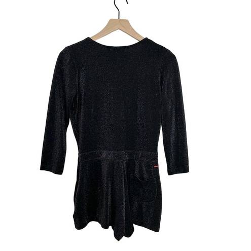 n:philanthropy  Fire Sparkle Long Sleeve Romper in Black size Small