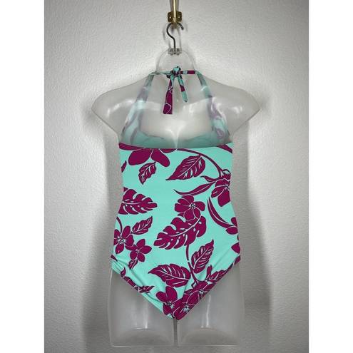 Tommy Bahama  Halter Neck One Piece Swimsuit Size 14 Tropical Floral