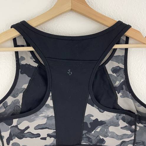 Torrid Black Grey Camo Plus Size Stretch Active Workout Racerback Sports Bra