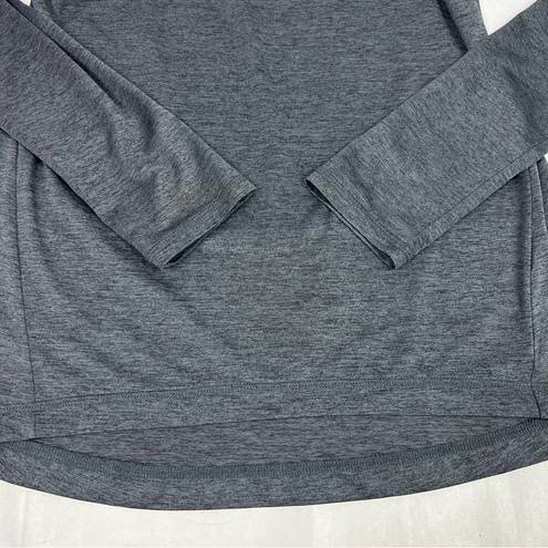 Zella Z by  Heathered Gray Hooded Long Sleeve High Low Hem Active Top Women Small