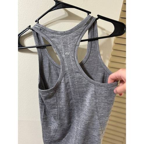 Lululemon  Swiftly Tech Racerback Tank Size 4 Heathered Slate Gray