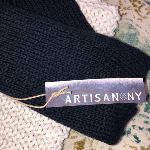 Artisan NY  navy blue fringe sweater cardigan NWT