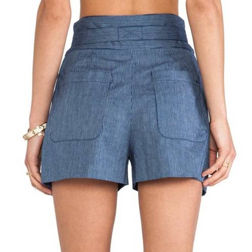 Marc by Marc Jacobs NWT  Jamie Stripe Indigo High Waist Shorts