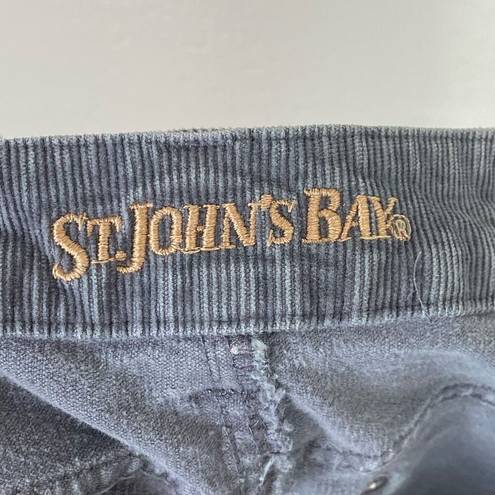 St. John’s Bay  Grey Corduroy High Rise Straight Leg Pants Size 10